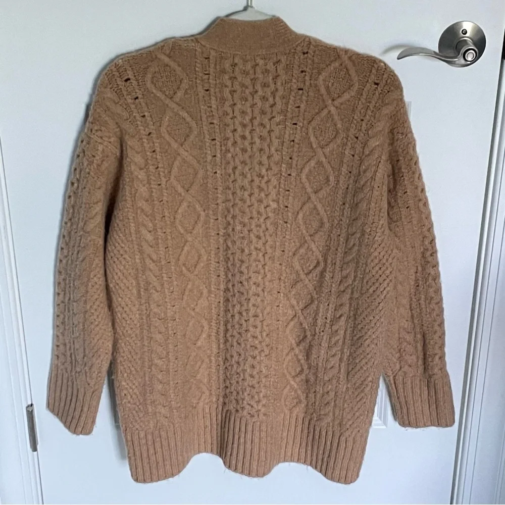 J. Crew relaxed stretch merino cable-knit sweater boyfriend fit 47588